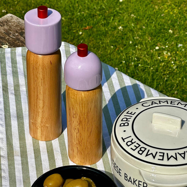 Salt/Pepper Grinder - Lilac & Red