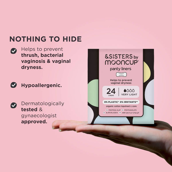 &SISTERS - Liners | Very Light (24 Pack) | Plastic-free | Vegan