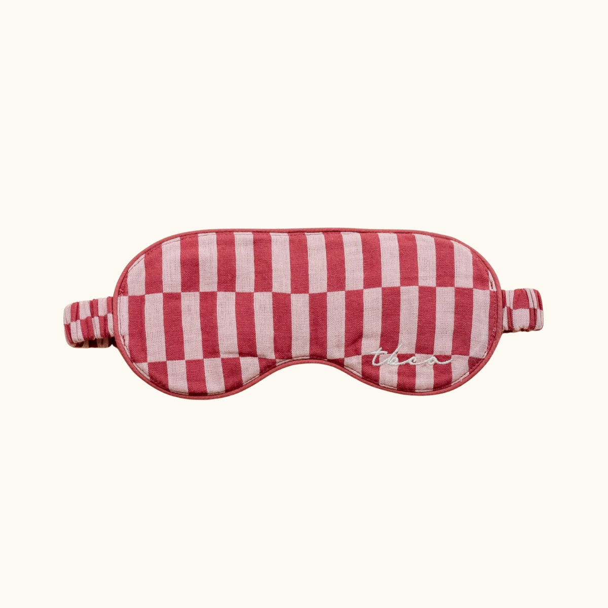 Cotton Eye Mask in Rose Checkerboard