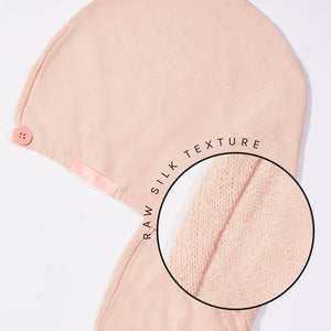 Organic Brushed Silk Hair Towel ~ Pink