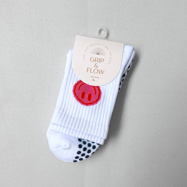 Grip & Flow - Smiley face Pilates grip sock 