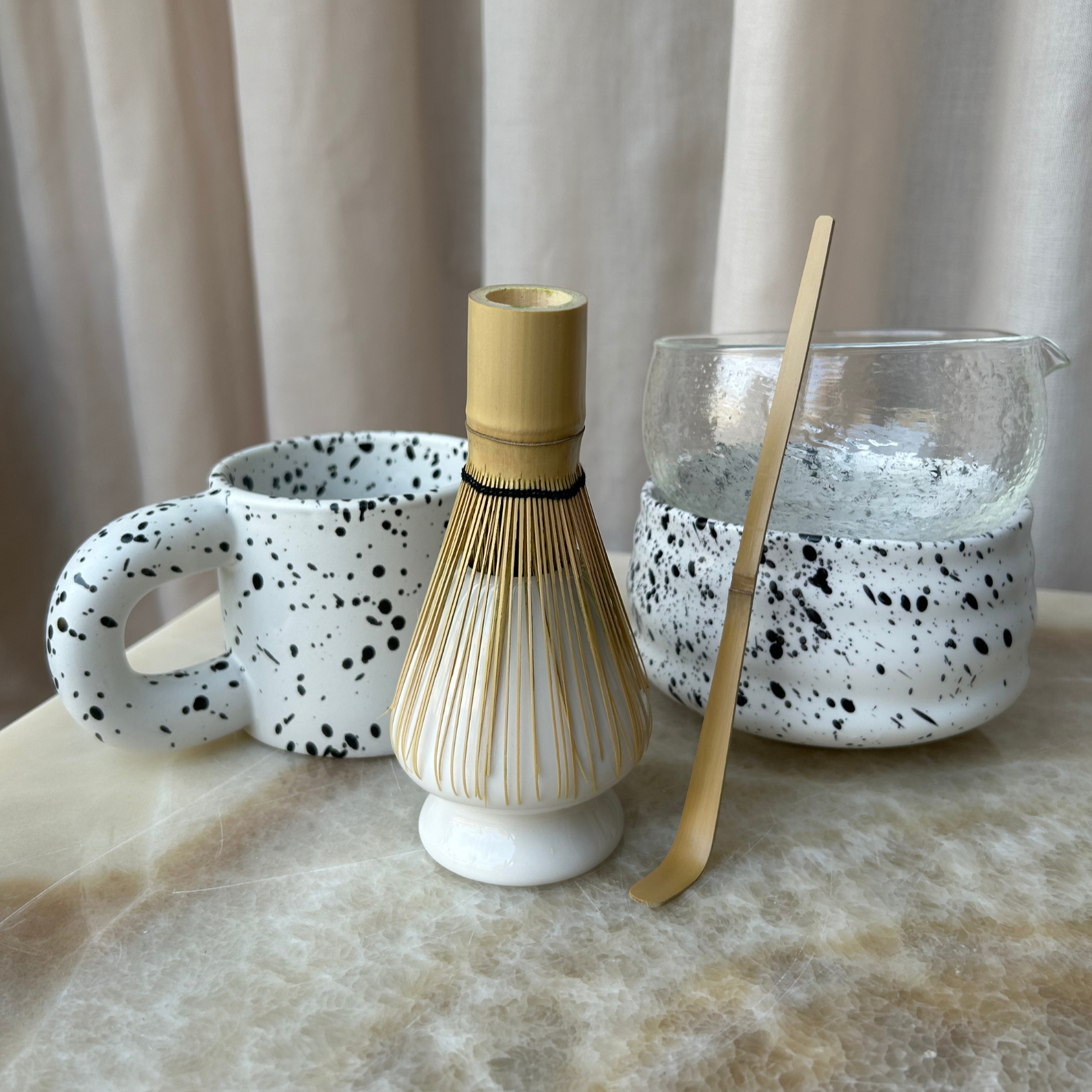 Handmade Chasen Yasume - Ceramic Matcha Whisk Holder – Pearl White