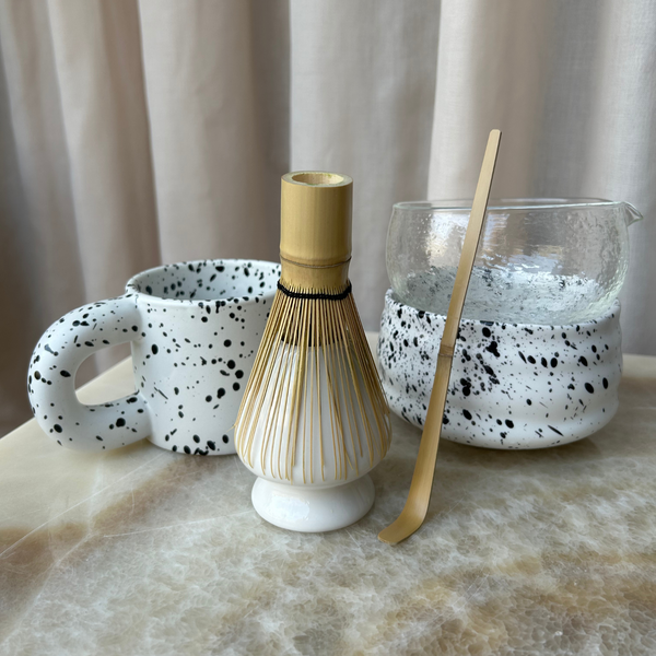 Handmade Ceramic Matcha Whisk Holder – Pearl White