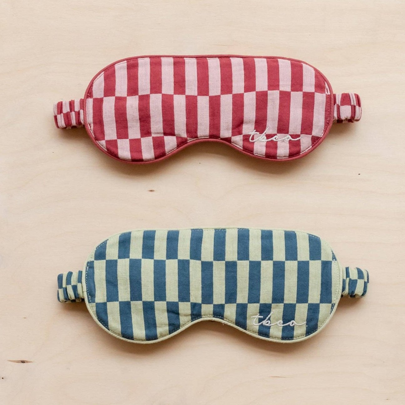 Cotton Eye Mask in Rose Checkerboard