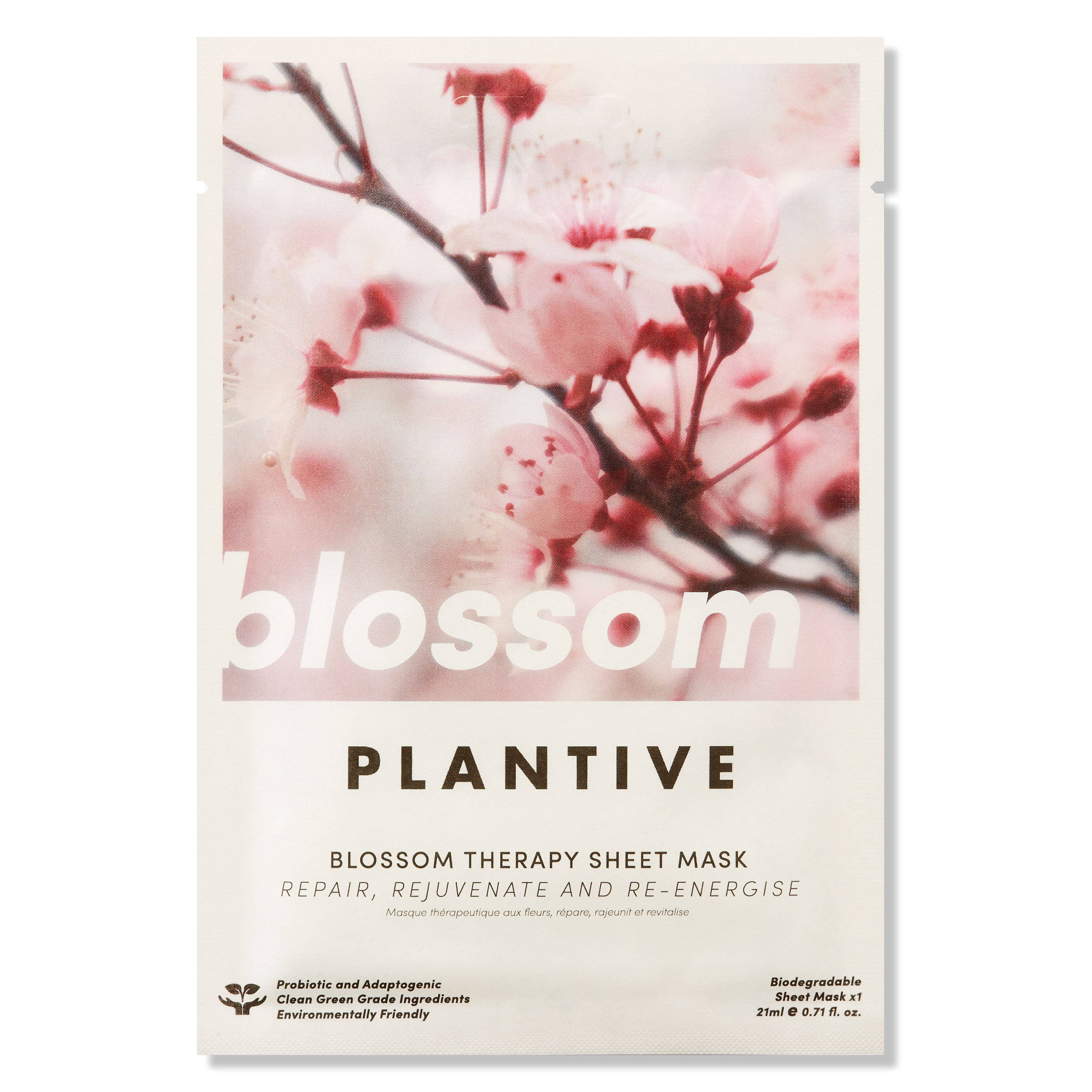 PLANTIVE Blossom Therapy Biodegradable Face Sheet Mask 🌸