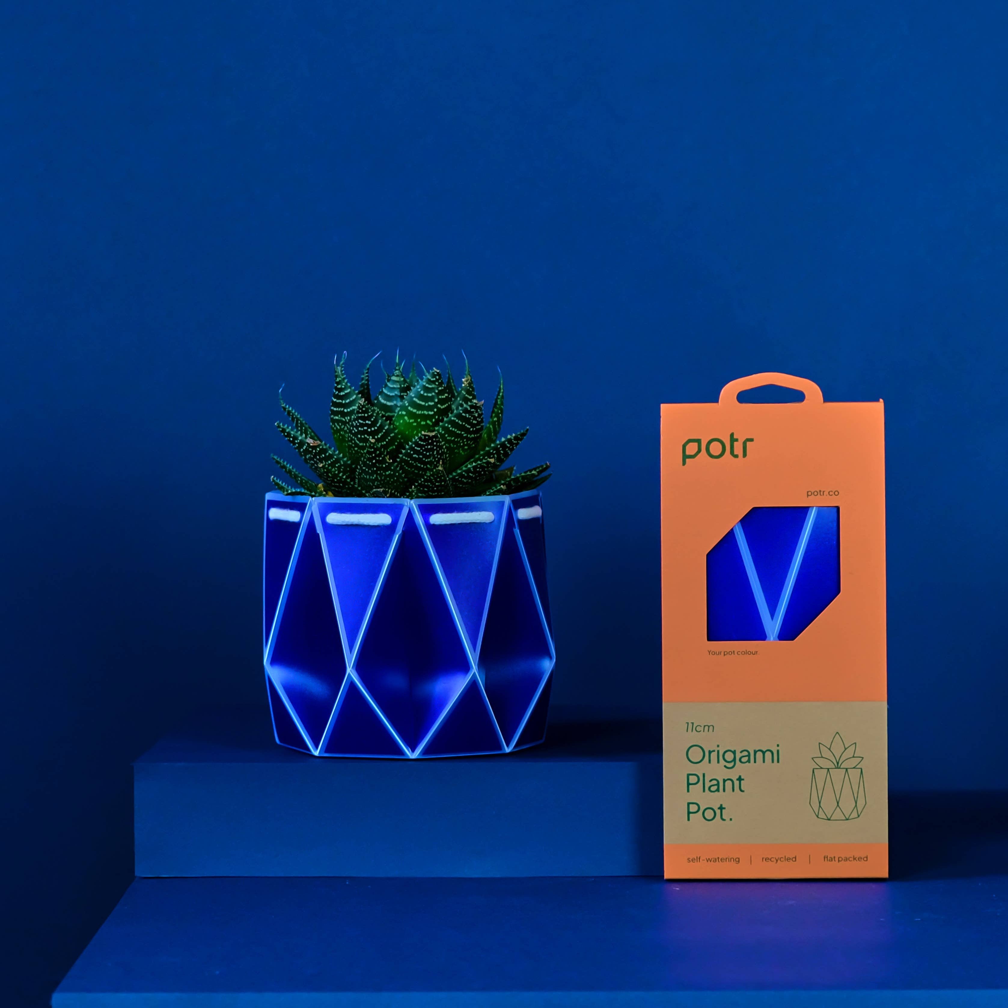 Self-watering Plant Pot ~ 11cm Navy Pot