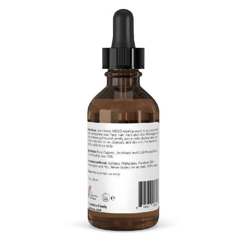 Clearly MOJO, Organic Unrefined Rosehip Seed Oil for Skin, Hair and Nails