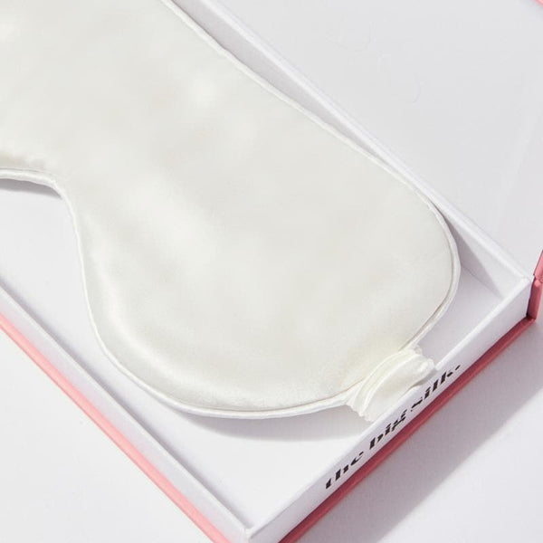 100% Silk Eye Mask ~ White