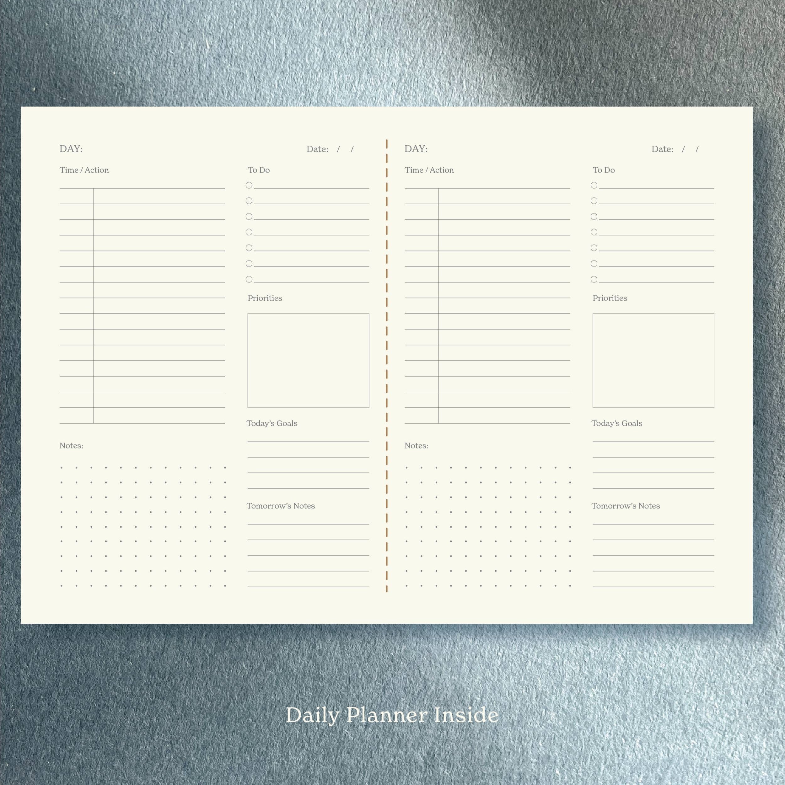 Daily Planner Notebook -  Blue