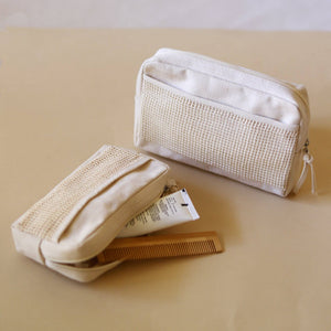 Organic Lifestyle Accessory Pouch With Netting ~ Medium
