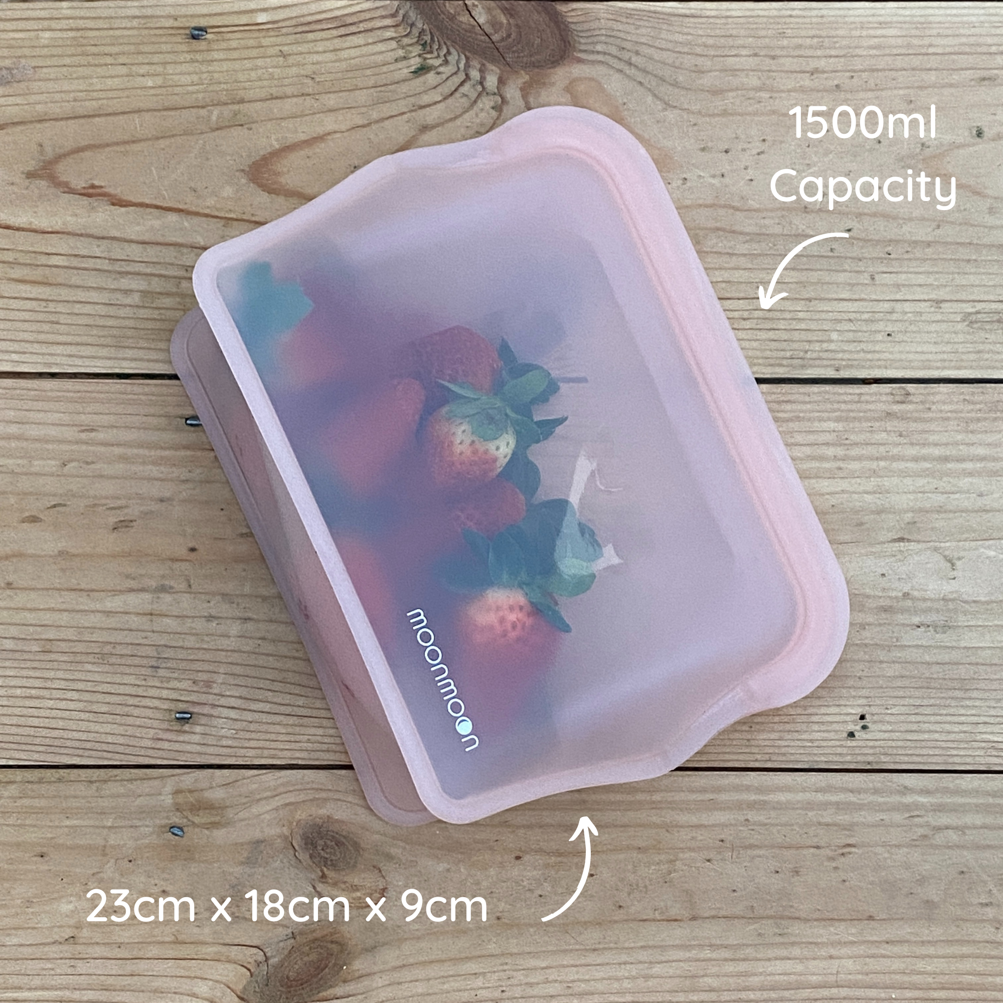 XL Reusable Silicone Food Bags ~ Pink x2 1500ml