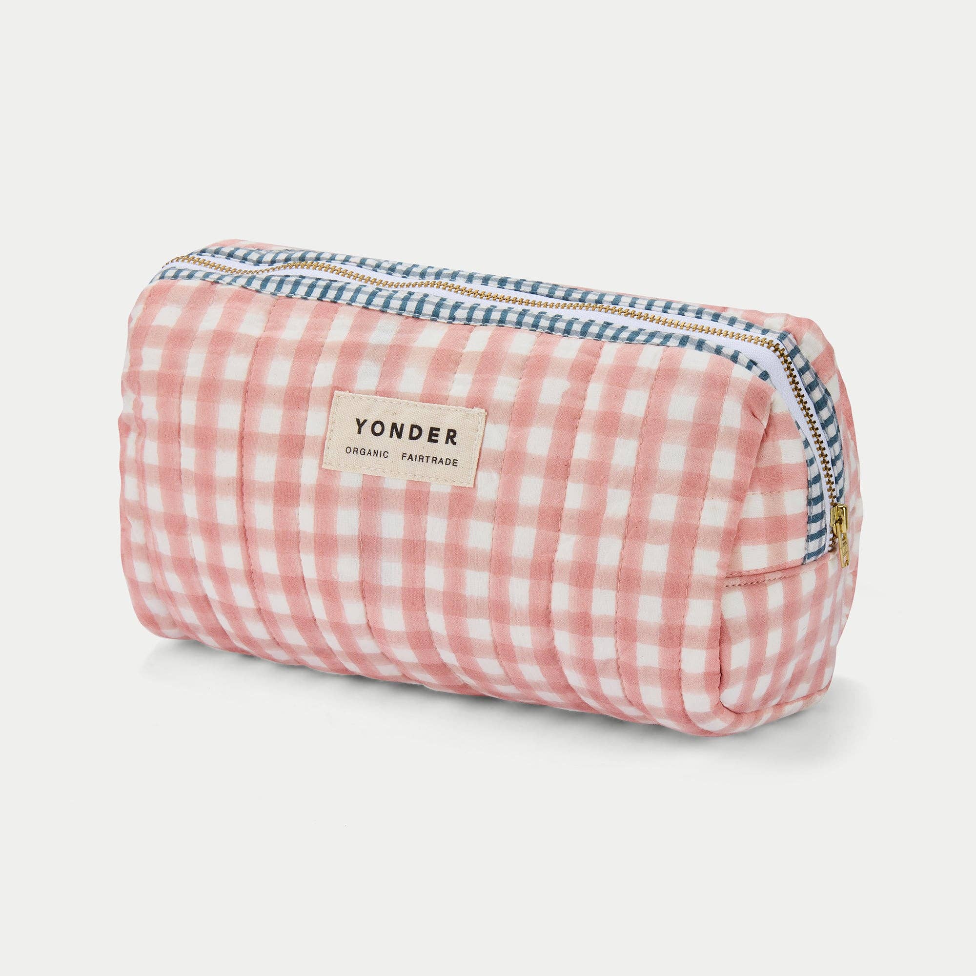 Quilted Barrel Case - Gingham Floss