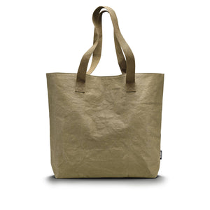 Vegan Leather Paper Large Tote Bag ~ Dust
