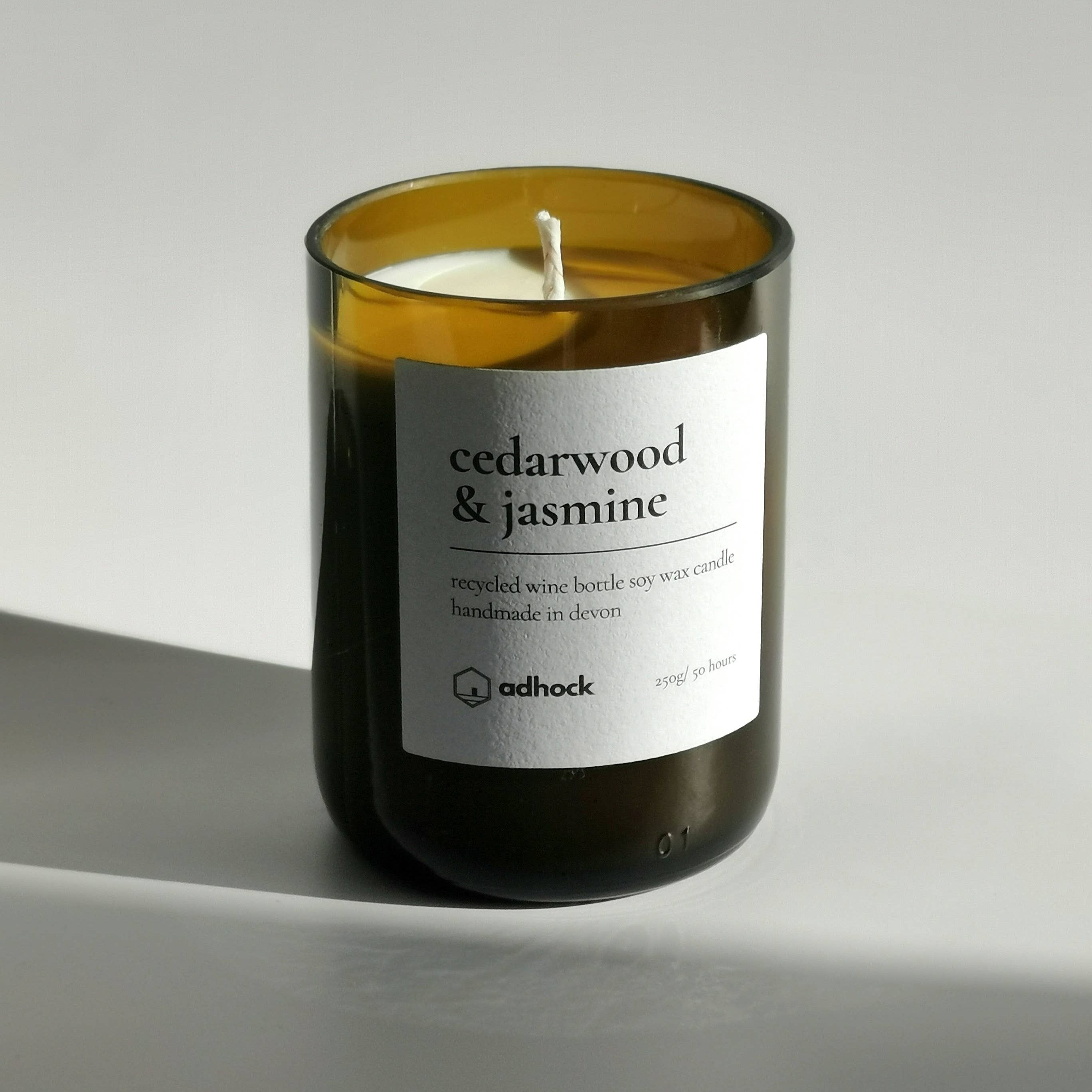 Cedarwood & Jasmine Wine Bottle Candle