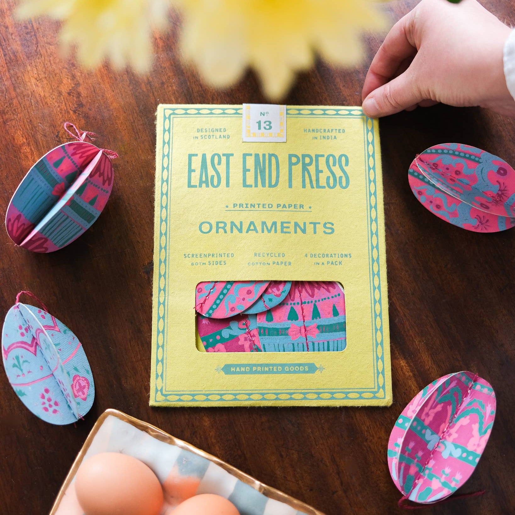 Easter Egg Recycled Paper Ornaments