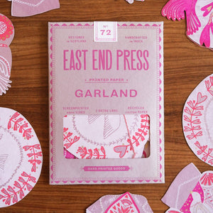 Love Birds Sewn Garland - Recycled Cotton Paper