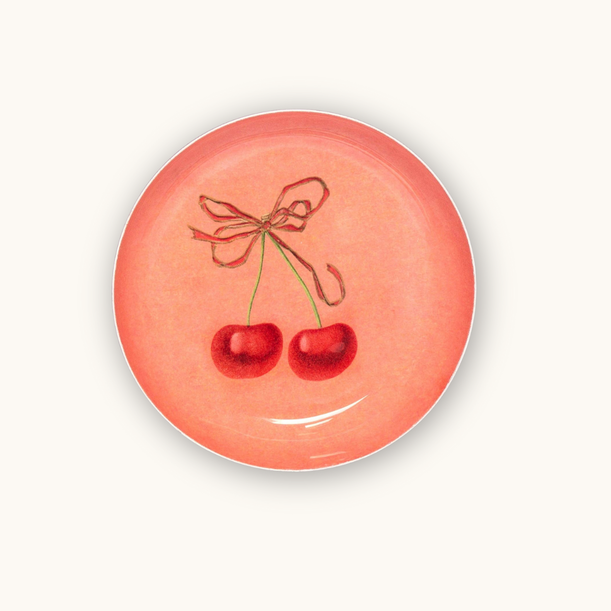 Enamel Printed Trinket Dish - Cherries