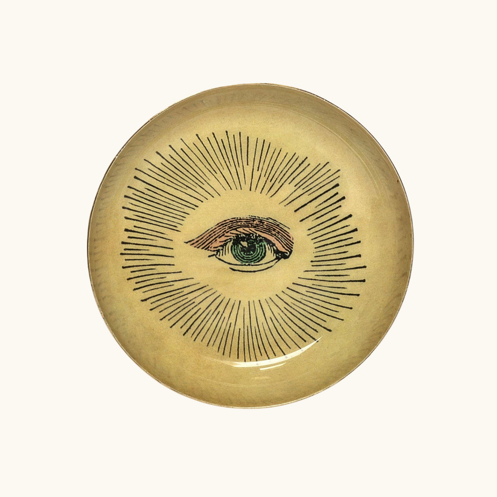 Enamel Hand Painted Trinket Dish - Eye