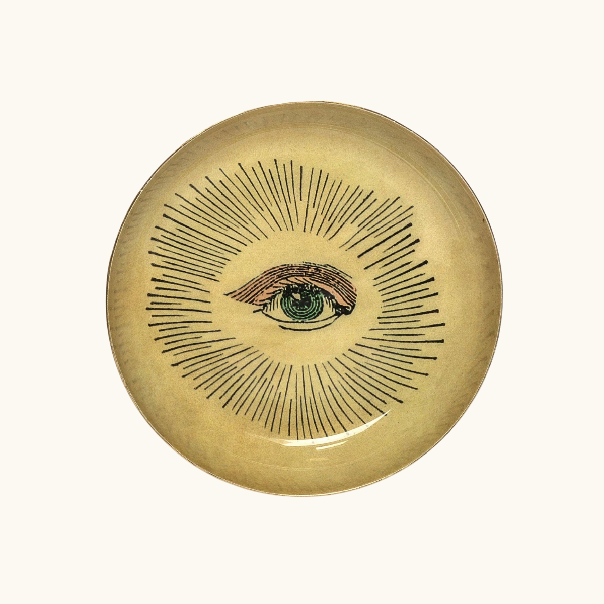 Enamel Hand Painted Trinket Dish - Eye