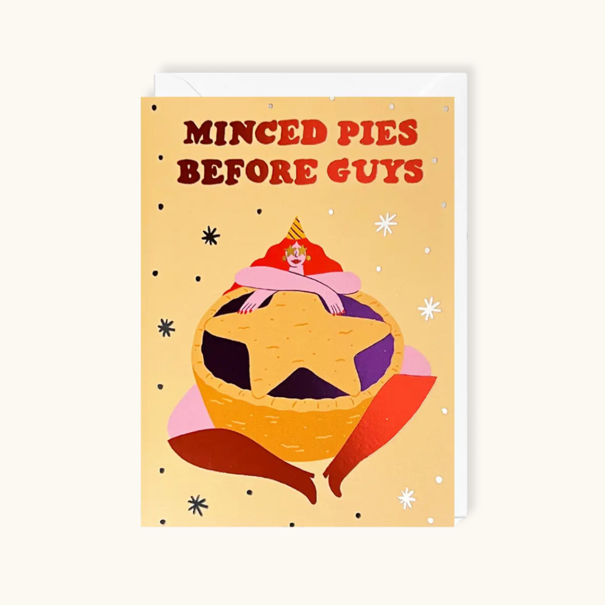 Mince Pies Before Guys Christmas Card