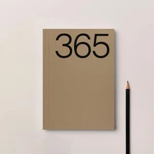 A5 365 Yearly Undated Planner - Brown