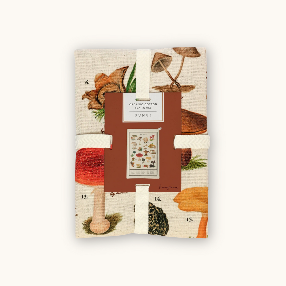 Organic Cotton Tea Towel - Fungi