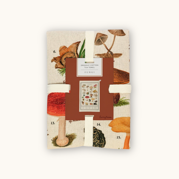 Organic Cotton Tea Towel - Fungi