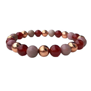 Copper Arthritis & Rheumatism Relief Crystal Healing Bracelet (Carnelian)