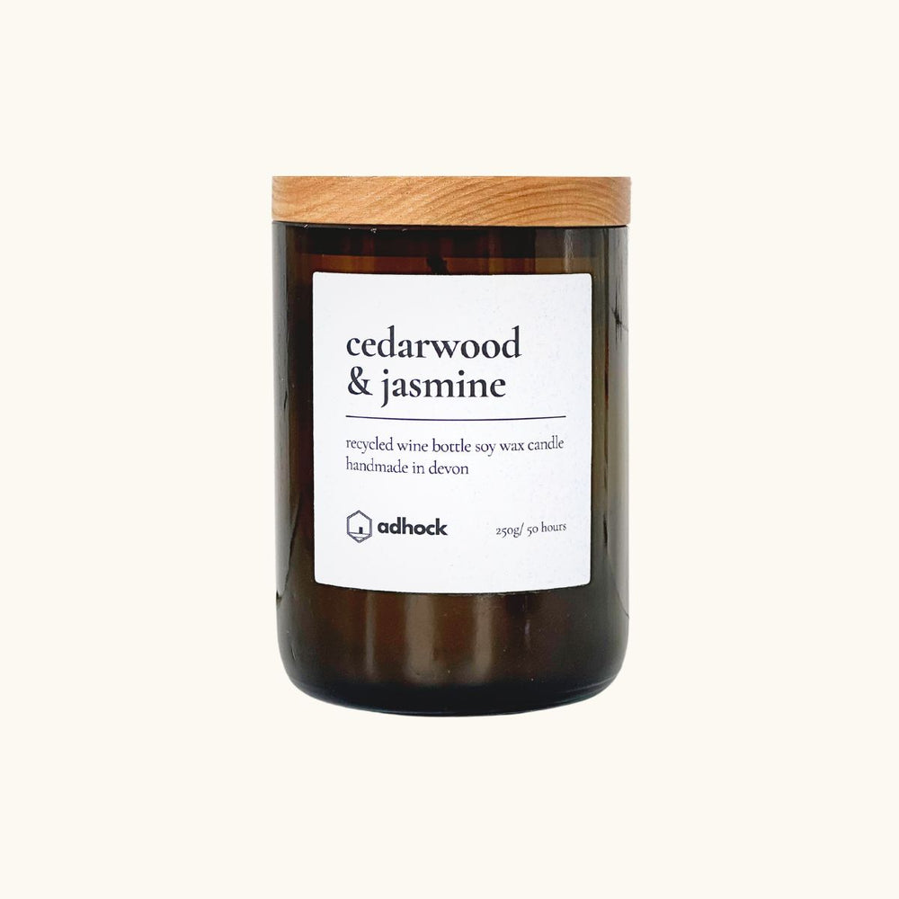 Cedarwood & Jasmine Wine Bottle Candle