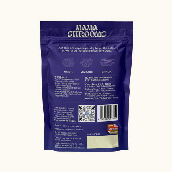 Mama Shrooms Night Mushroom Supplement - Reishi, Chaga, Maitake