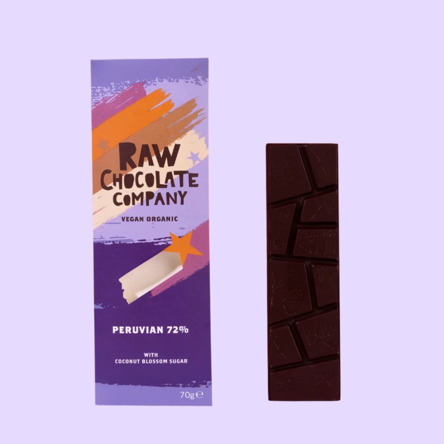 Organic Chocolate Bar - 72% Peruvian Cacao