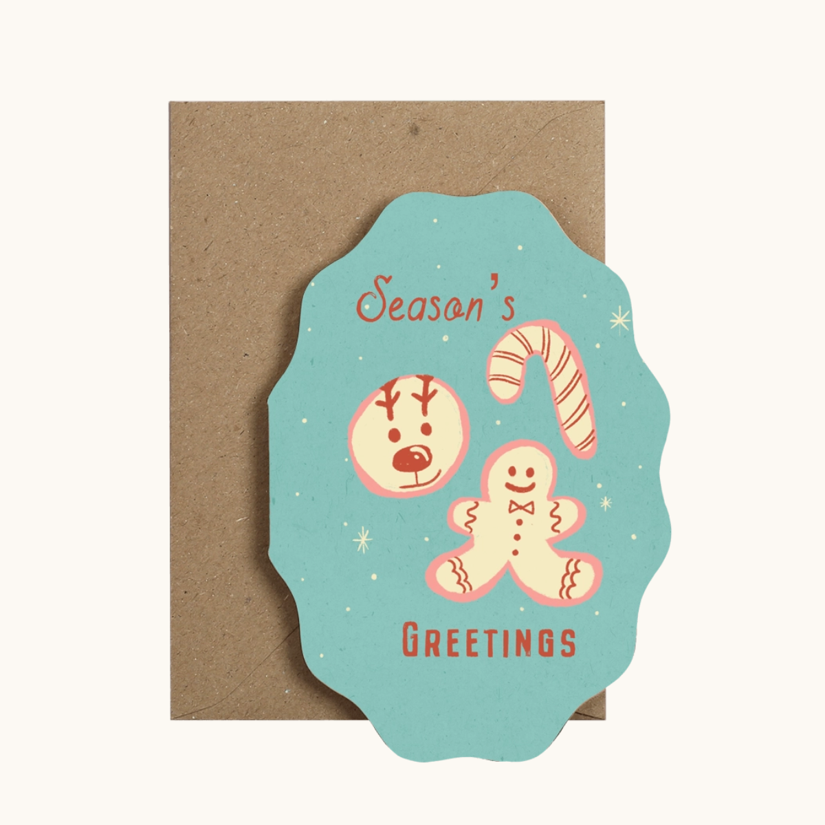 Season's Greetings Cookie Card ~ Christmas Card