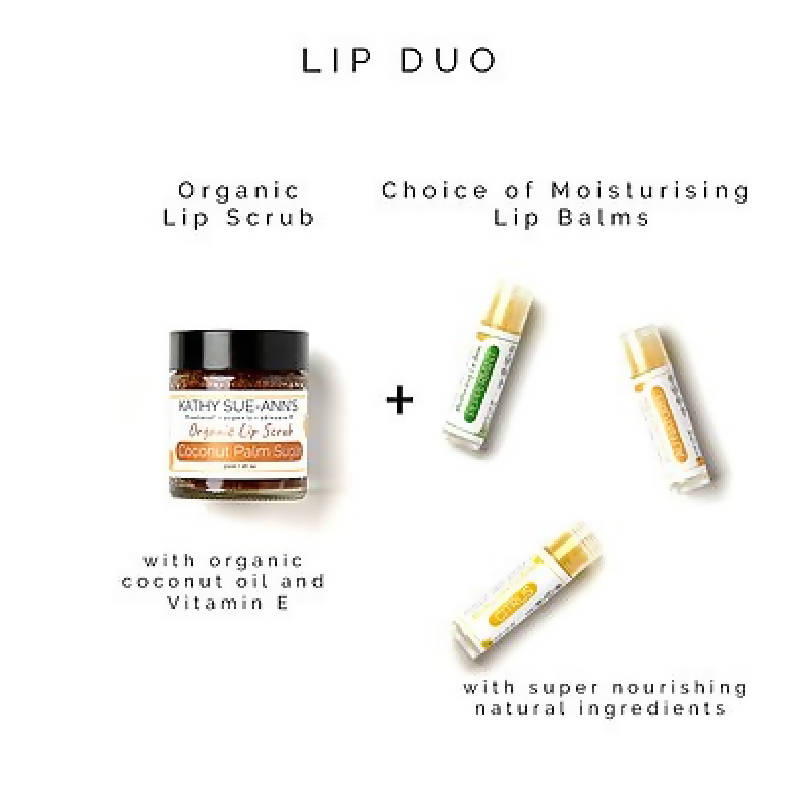 Lip Duo ~ Organic Lip Scrub & Lip Balm