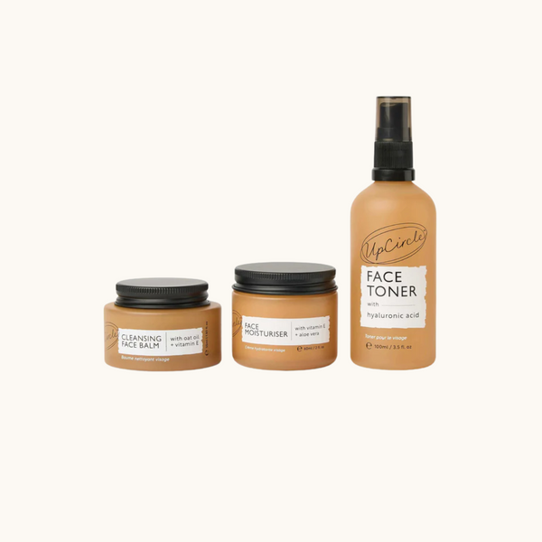UpCircle Vegan Skincare Giftset  - Cleanse, Tone + Moisturise Set