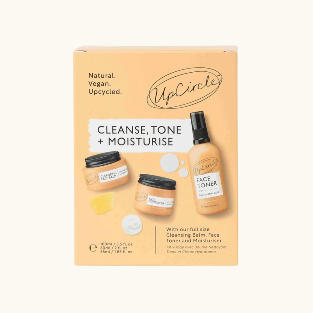 UpCircle Vegan Skincare Giftset  - Cleanse, Tone + Moisturise Set
