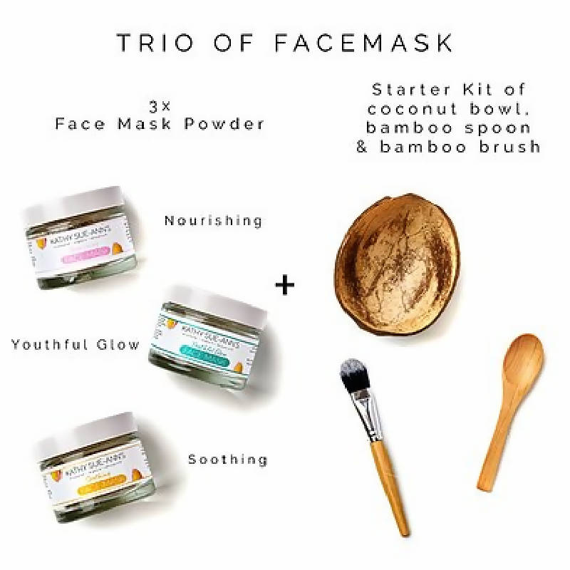 Trio of Facemask: Nourishing, Youthful Glow & Soothing