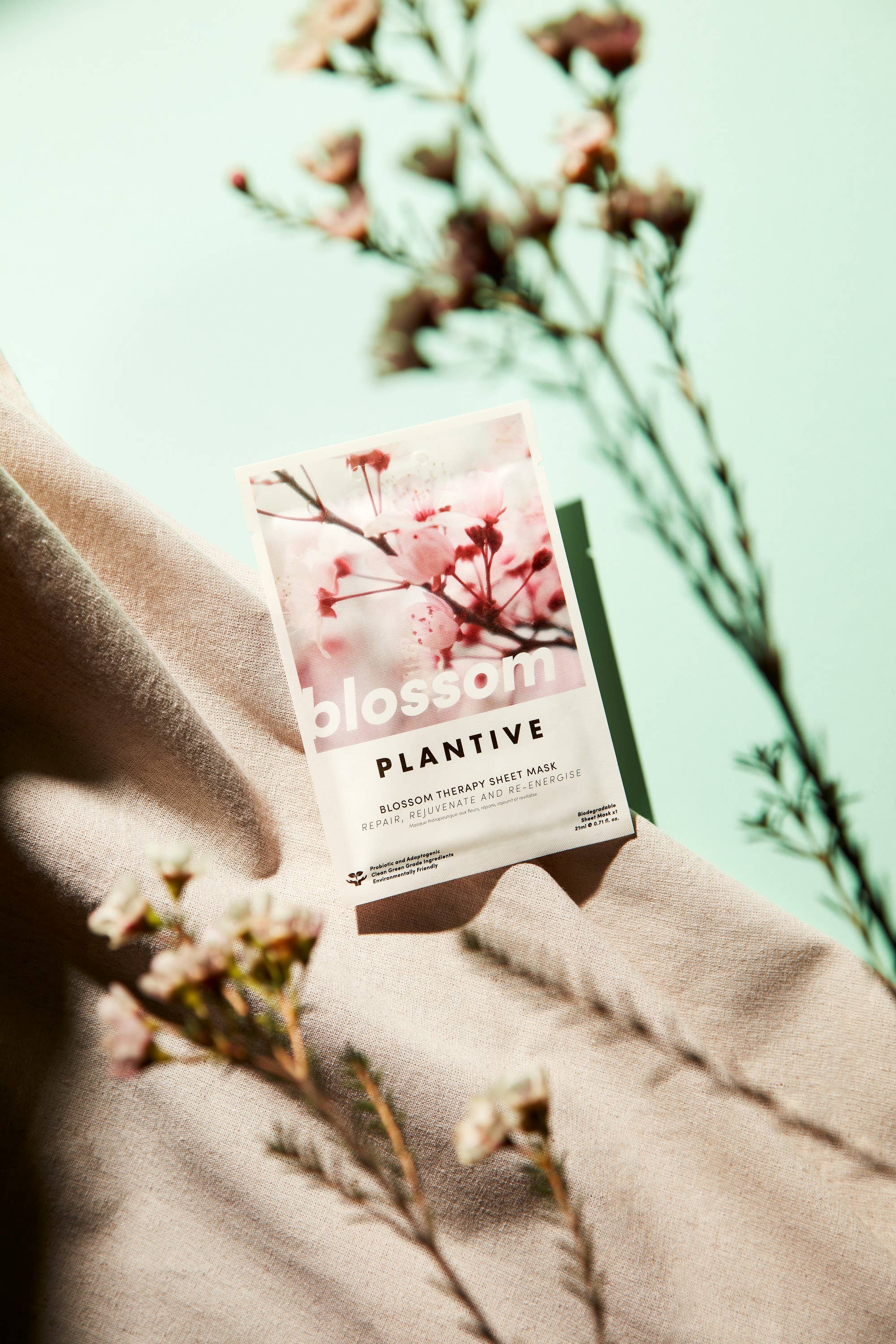 PLANTIVE Blossom Therapy Biodegradable Face Sheet Mask 🌸