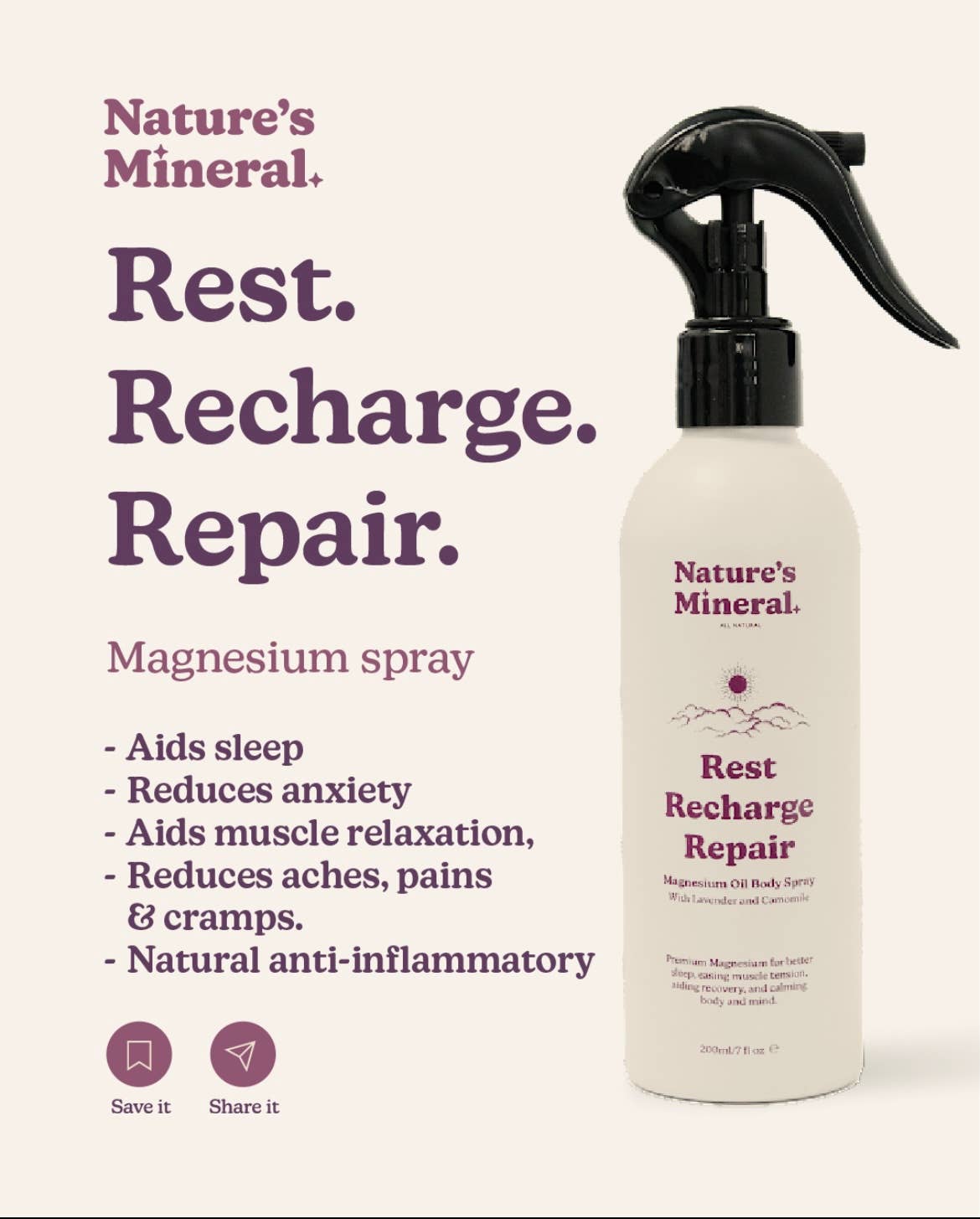 Magnesium Body Oil - Rest, Recharge, Repair