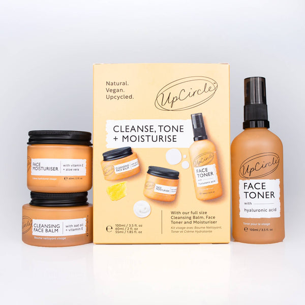 UpCircle Vegan Skincare Giftset  - Cleanse, Tone + Moisturise Set