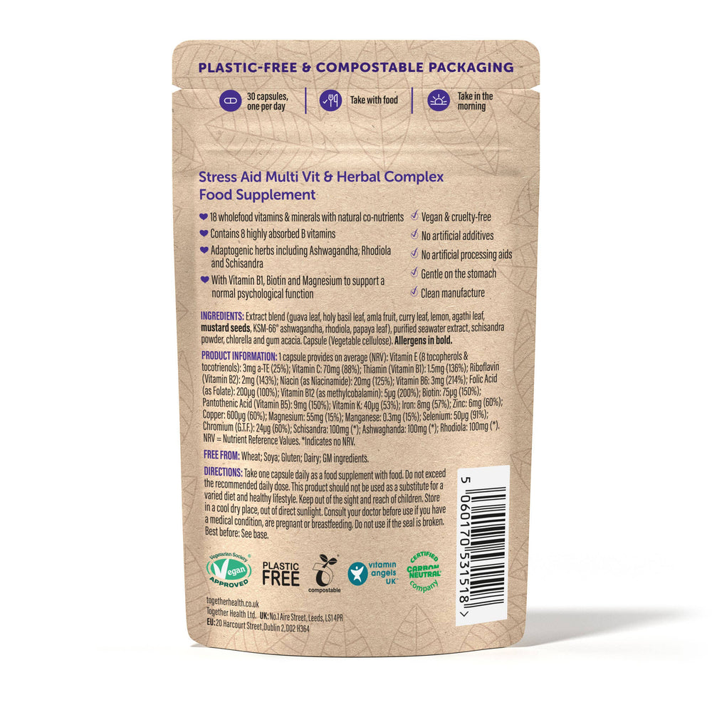 Together Health - Stress Aid – Stress Supplement – 30 Capsules