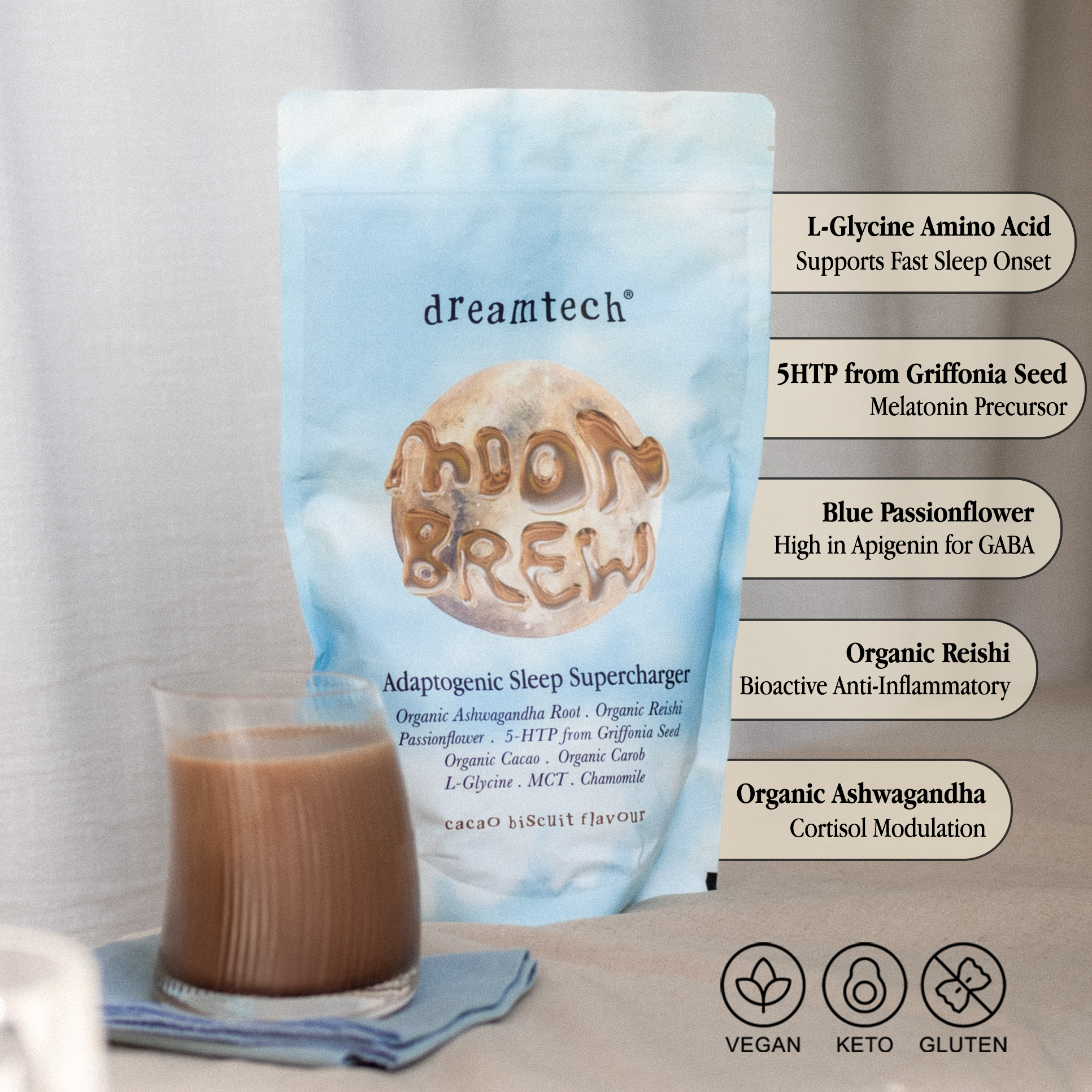 MoonBrew™ Adaptogenic Sleep Cacao | Reishi & Ashwagandha