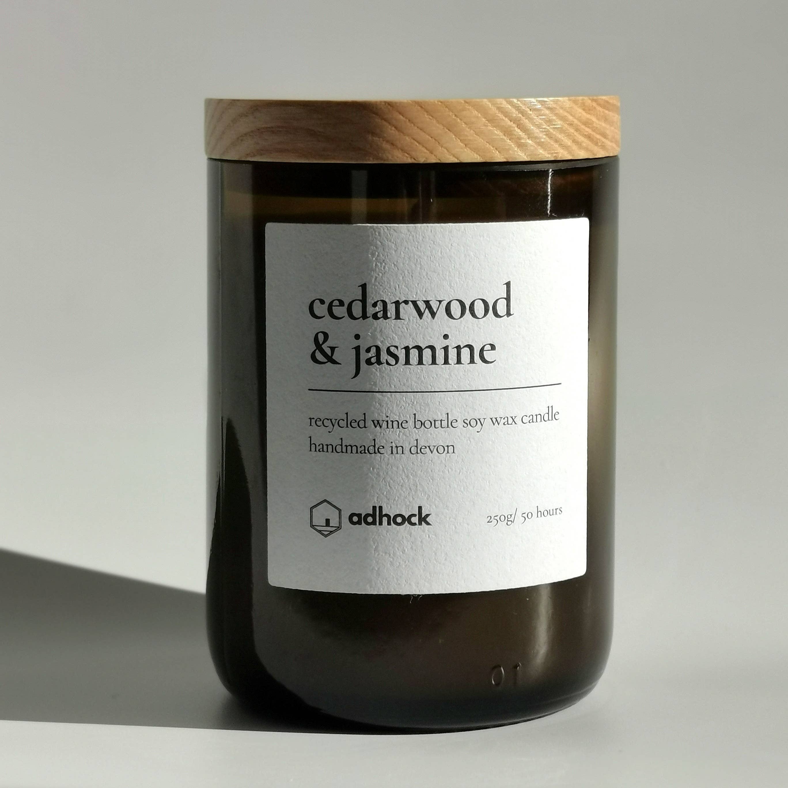 Cedarwood & Jasmine Wine Bottle Candle