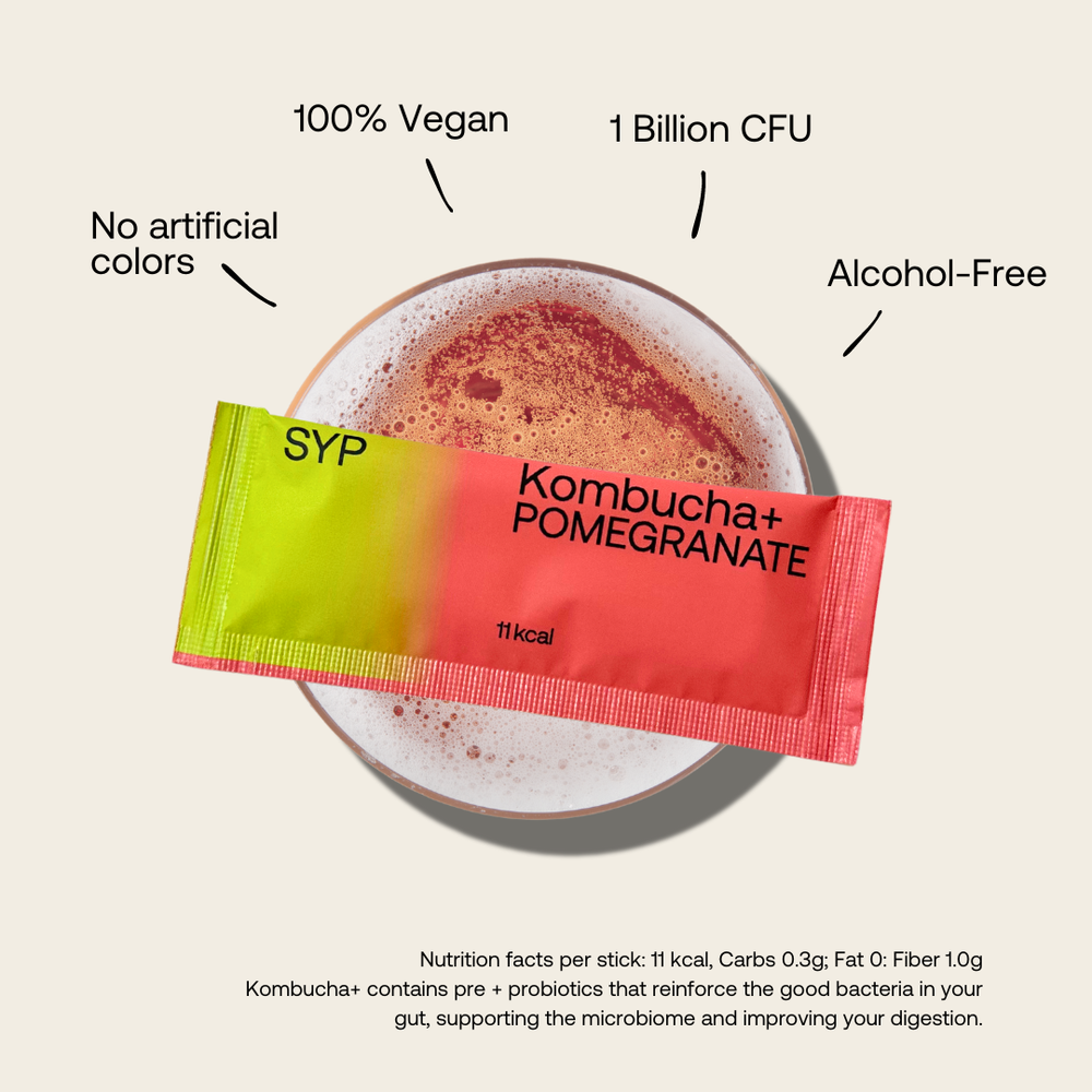 Kombucha+ Pomegranate - Gut Health Vegan Probiotics