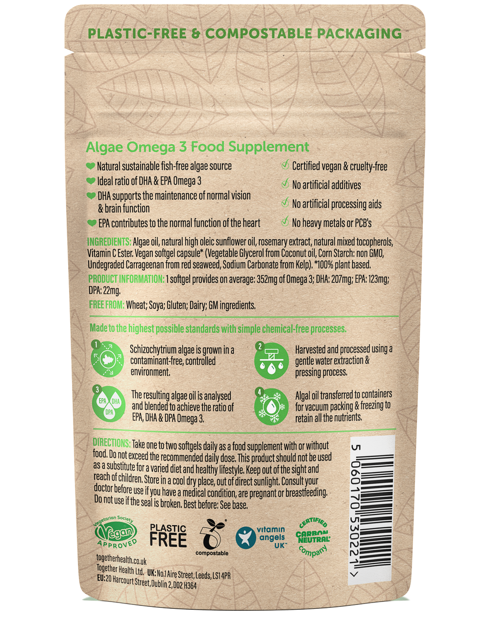 Together Health - Omega 3 – Vegan Omega 3 – 30 Softgels