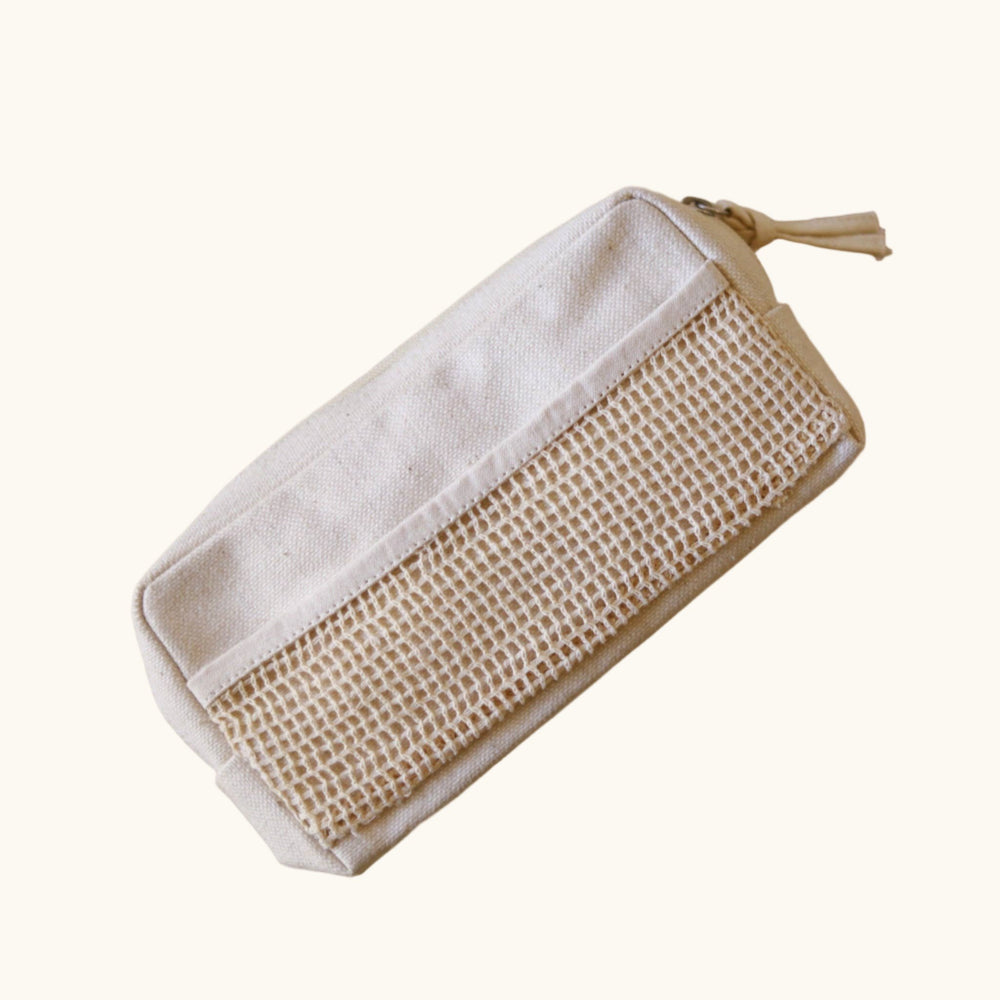 Organic Lifestyle Accessory Pouch With Netting Small