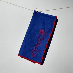 Linen Blend Napkins - Royal Blue (Set of 2)
