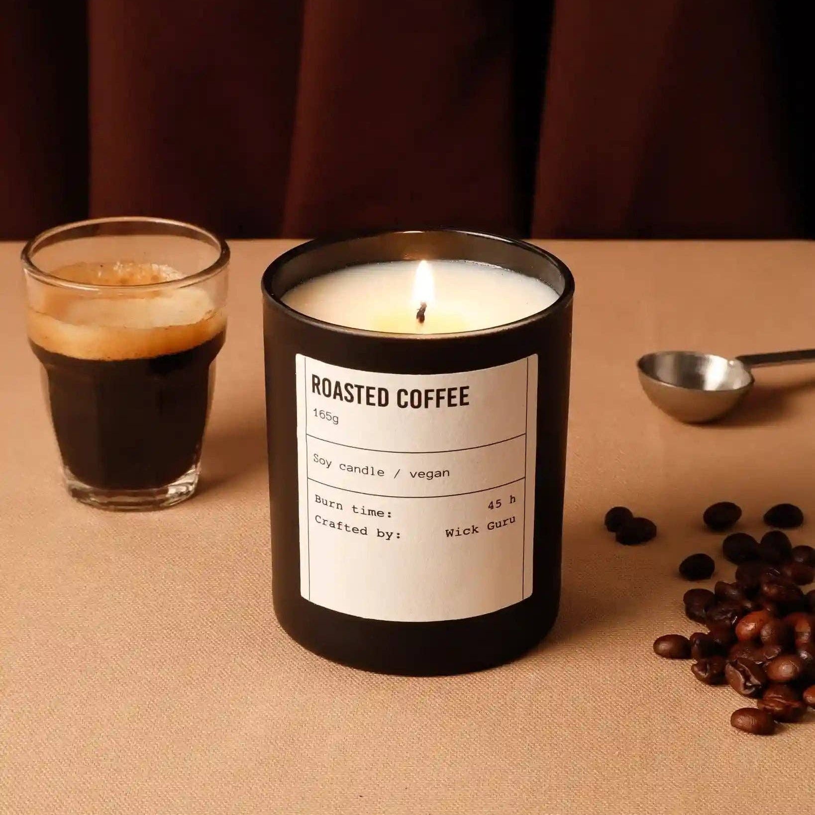 Roasted Coffee Candle - Coffee Beans + Cocoa + Cream (165g)