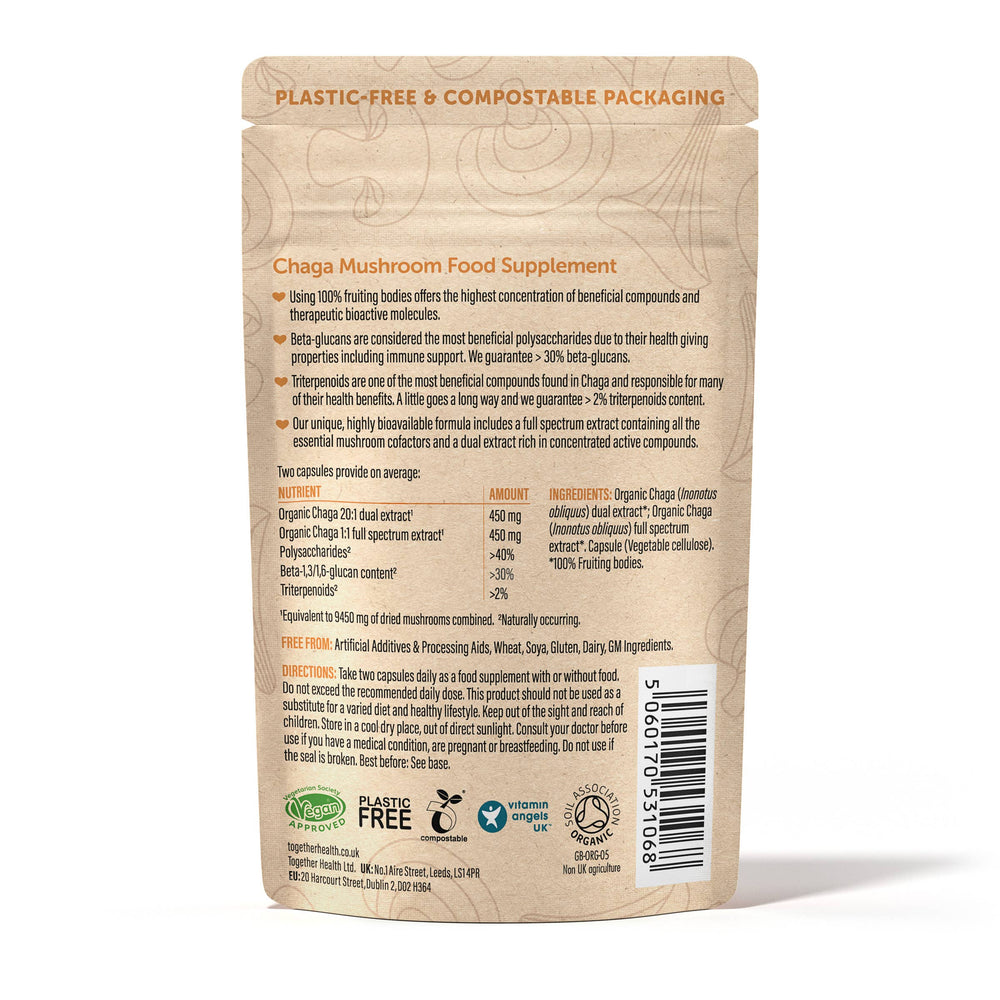 Together Health - Chaga Mushroom 9450mg - High Strength – 60 Capsules