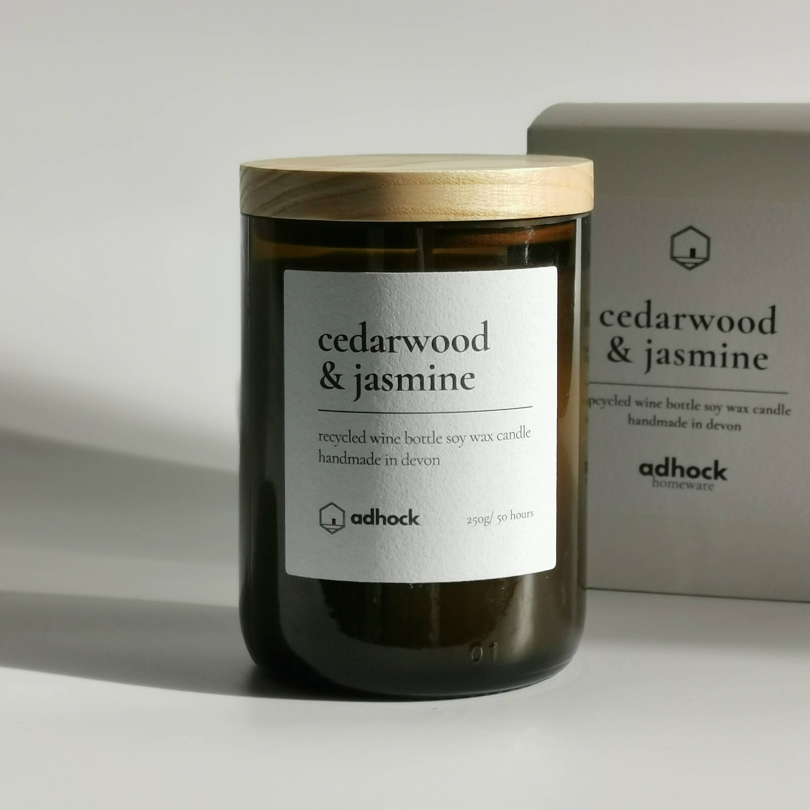 Cedarwood & Jasmine Wine Bottle Candle