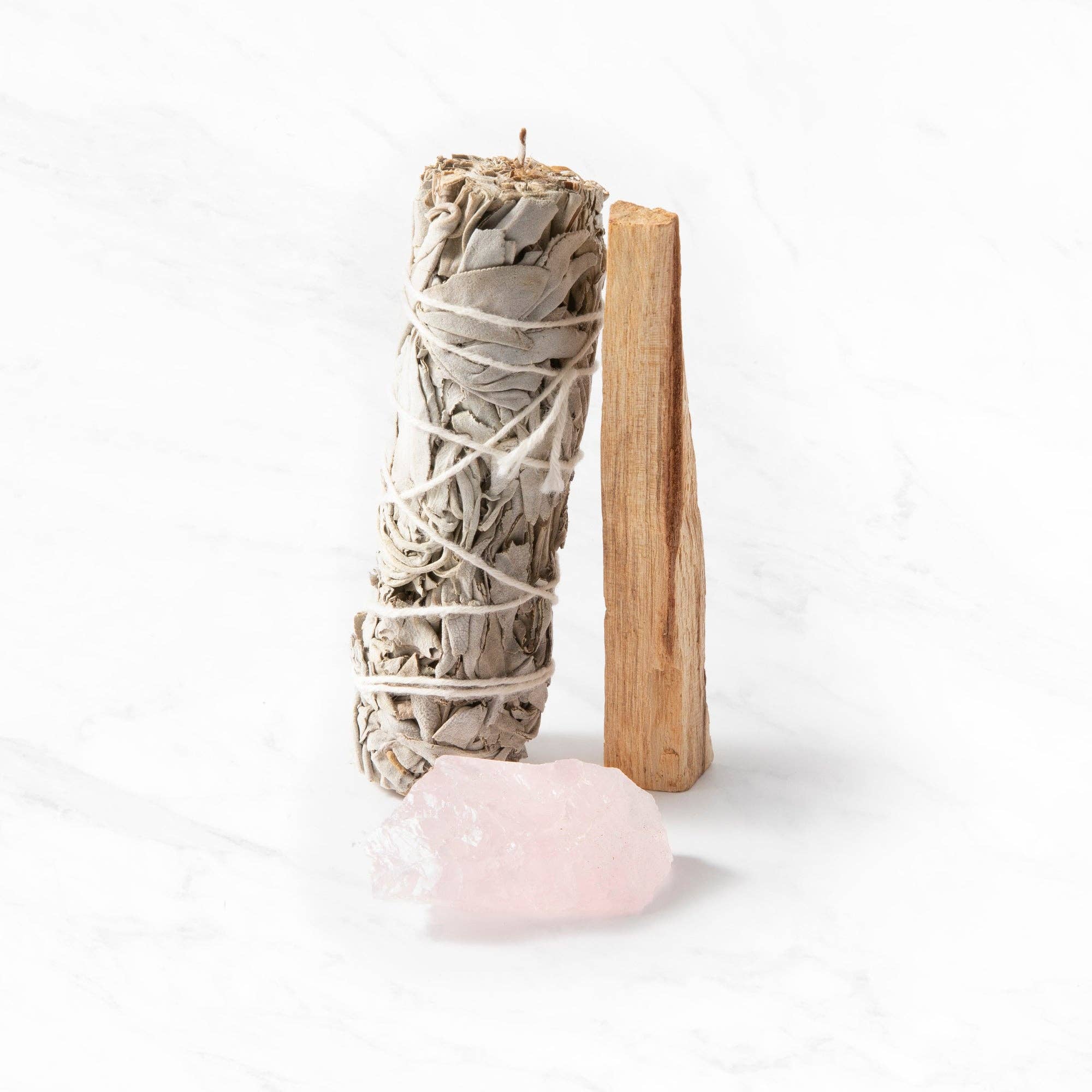 Rose Quartz Smudge Ritual Set – Cleanse, Protect & Invite Positive Energy
